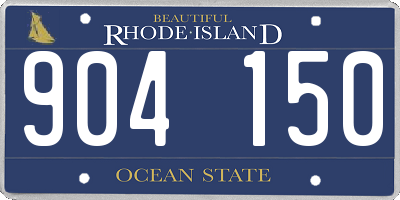 RI license plate 904150