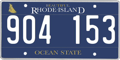 RI license plate 904153