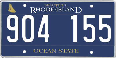 RI license plate 904155