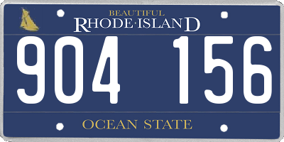 RI license plate 904156