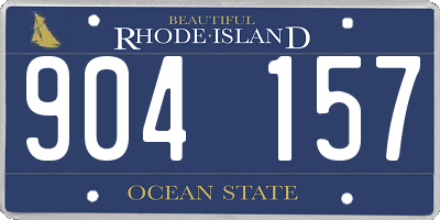 RI license plate 904157