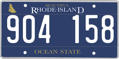 RI license plate 904158