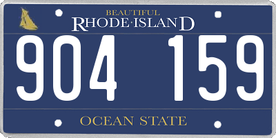 RI license plate 904159