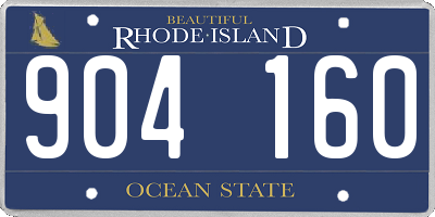 RI license plate 904160