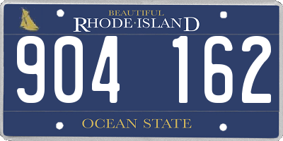 RI license plate 904162