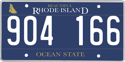 RI license plate 904166
