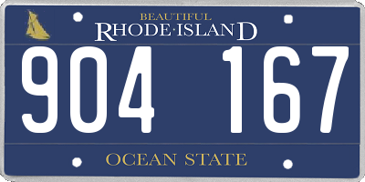 RI license plate 904167