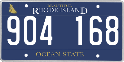 RI license plate 904168