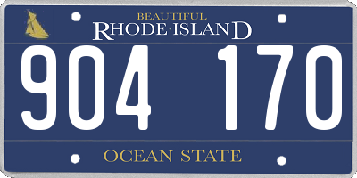 RI license plate 904170