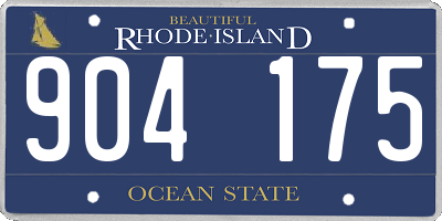 RI license plate 904175