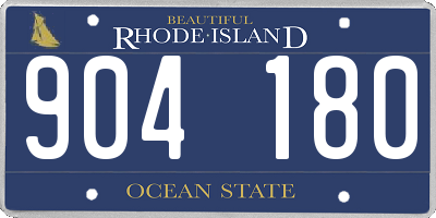 RI license plate 904180