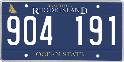 RI license plate 904191