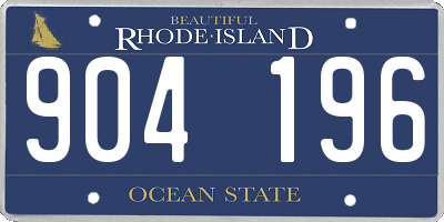 RI license plate 904196