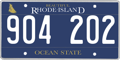 RI license plate 904202