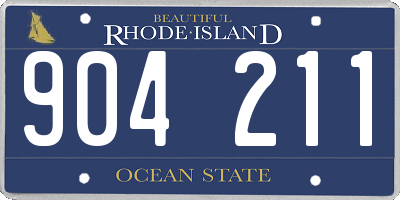 RI license plate 904211