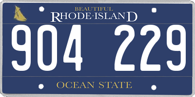 RI license plate 904229
