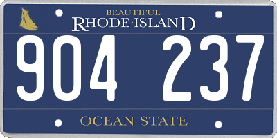 RI license plate 904237