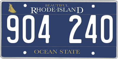 RI license plate 904240