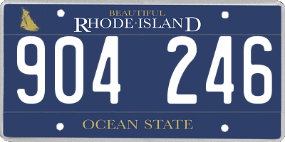 RI license plate 904246