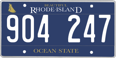 RI license plate 904247