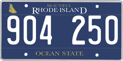 RI license plate 904250
