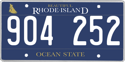 RI license plate 904252
