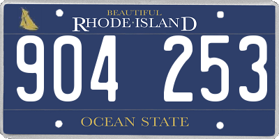 RI license plate 904253