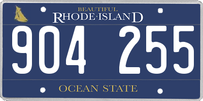 RI license plate 904255