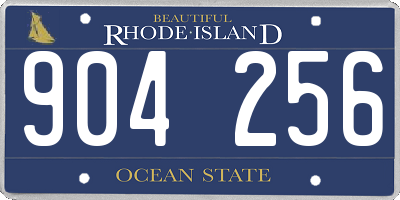 RI license plate 904256