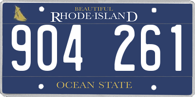 RI license plate 904261
