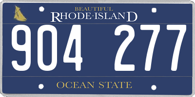 RI license plate 904277