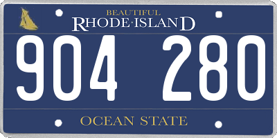 RI license plate 904280