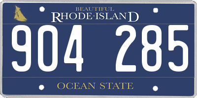 RI license plate 904285