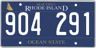 RI license plate 904291