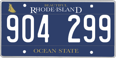 RI license plate 904299