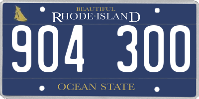 RI license plate 904300