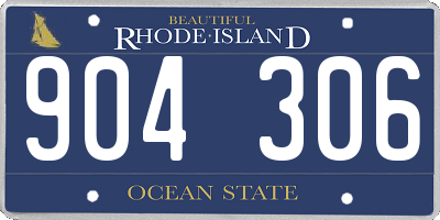 RI license plate 904306
