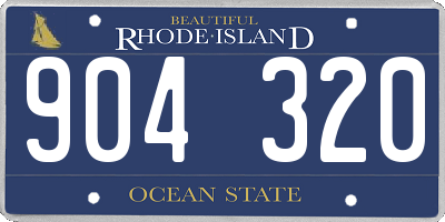 RI license plate 904320
