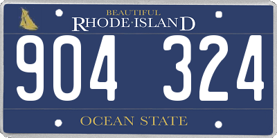 RI license plate 904324
