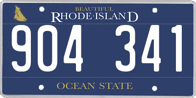 RI license plate 904341