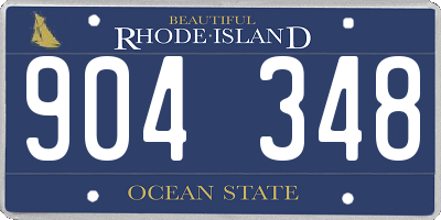 RI license plate 904348