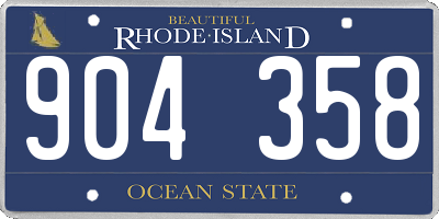 RI license plate 904358