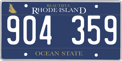 RI license plate 904359