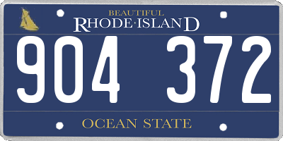 RI license plate 904372