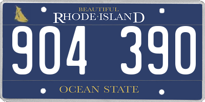 RI license plate 904390