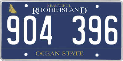 RI license plate 904396