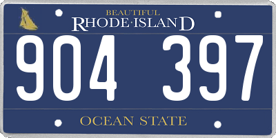 RI license plate 904397