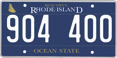 RI license plate 904400