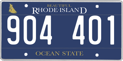 RI license plate 904401