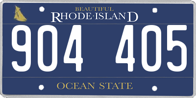 RI license plate 904405